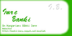imre banki business card