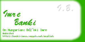 imre banki business card